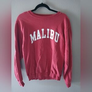 Brandy Melville Red Malibu Sweatshirt